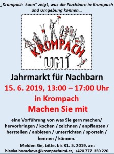 Einladung Krompach kann_2019_Machen Sie mit